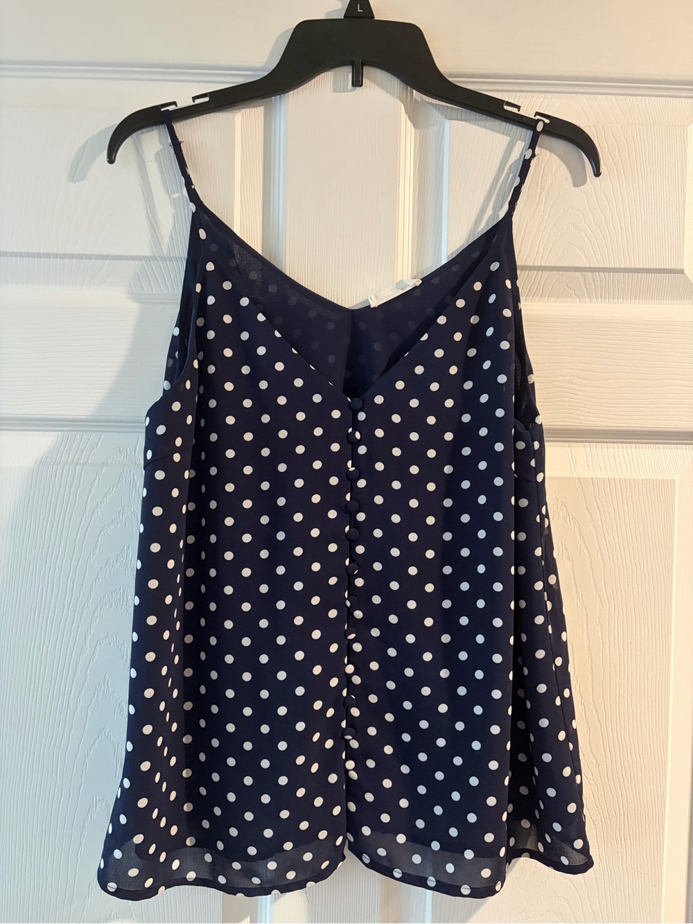 Sophie Rue Navy and White Polka Dot Camisole